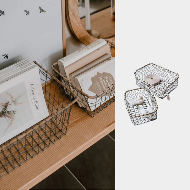 Set de 3 Canastos Rústicos de Ratán