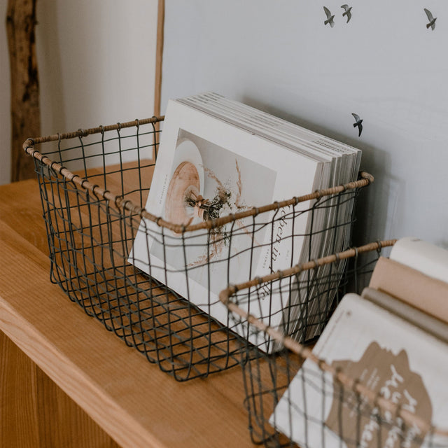 Set de 3 Canastos Rústicos de Ratán