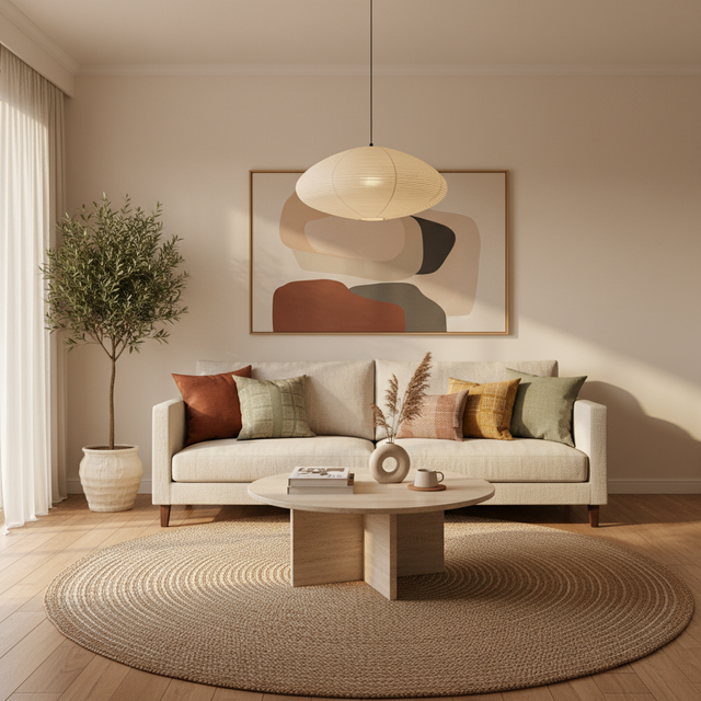 Living transformado con Diseño Express - estilo japandi