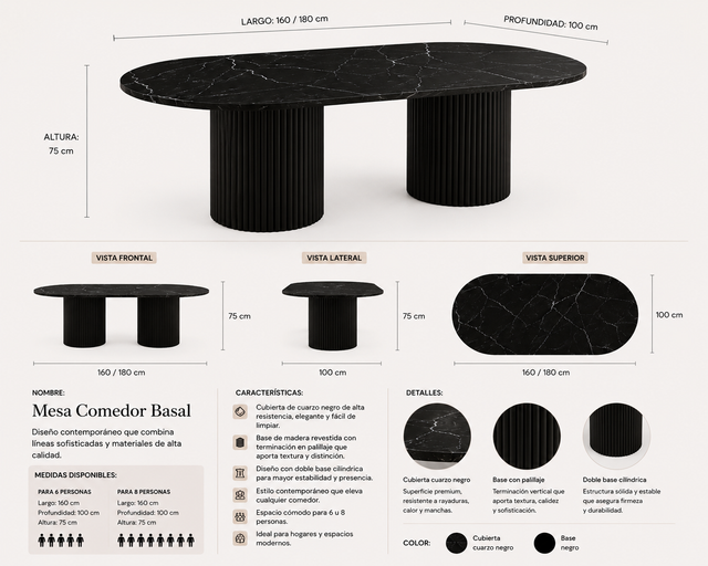 Mesa de Comedor Basal