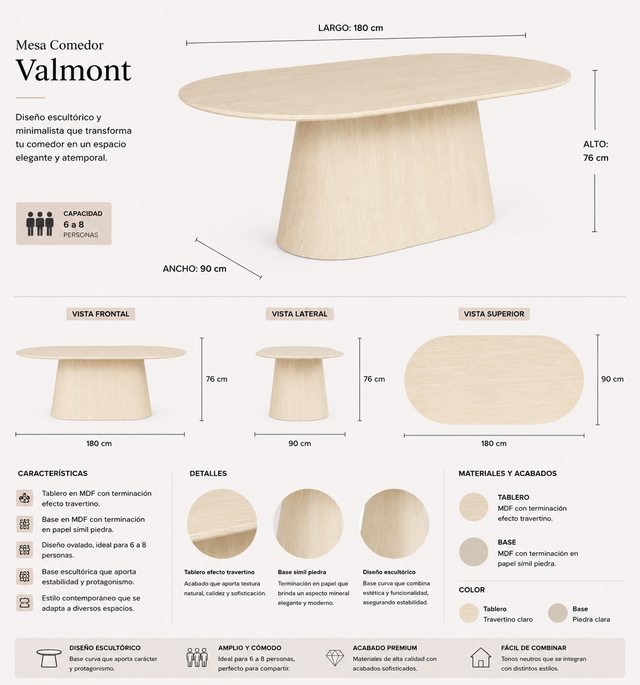 Mesa Comedor Valmont - vista 6