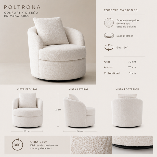 Poltrona Varenna Giratoria
