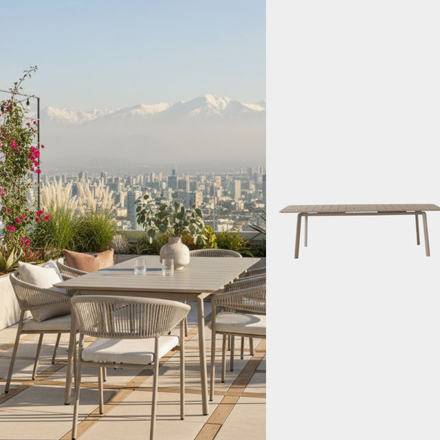 Mesa de comedor extensible Valle