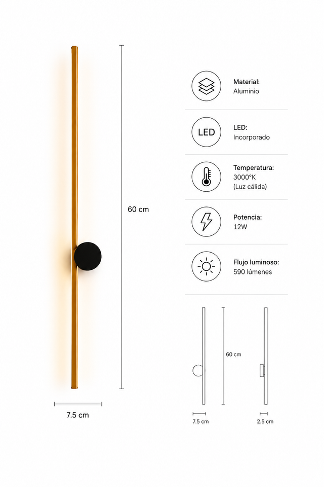Aplique de Pared Línea de Luz