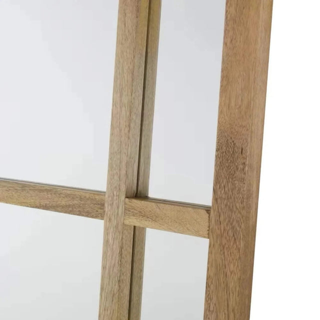 Macro de la veta de la madera y del encuentro de los travesaños del Espejo Postigo