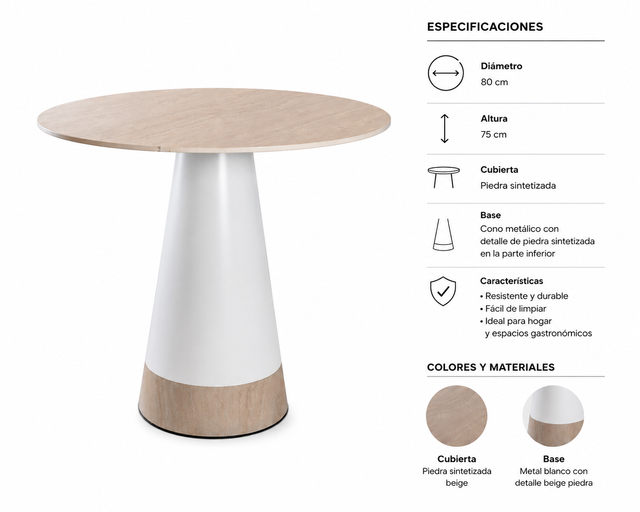 Mesa de Comedor Bellagio en madera - vista ambiente diseño moderno