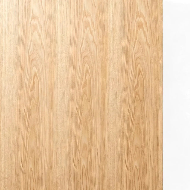 Macro de la veta del tablero de chapa de madera natural de la Mesa Aspa visto desde arriba