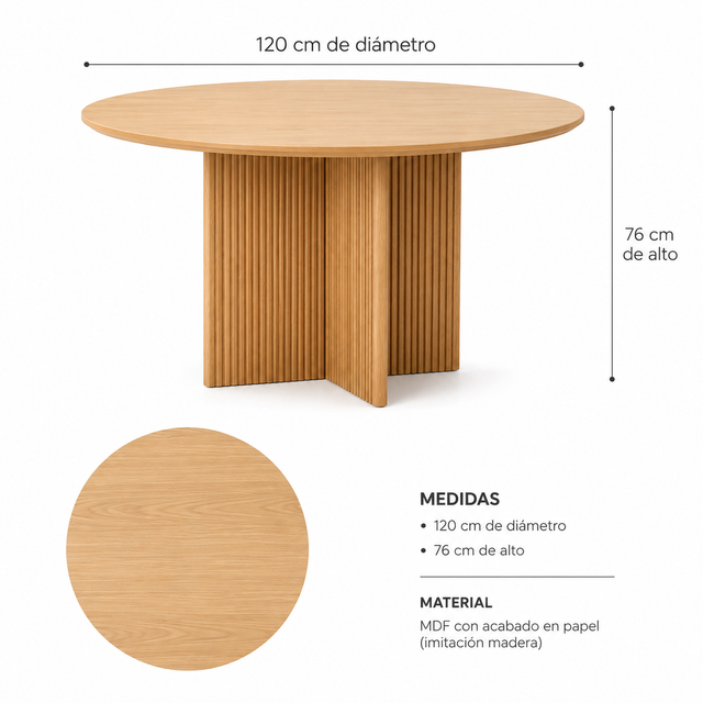 Mesa de comedor Nara Natural